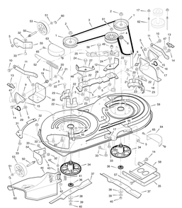 Mower Housing Diagram and Parts List for 7800304-425622X78C 2008 Briggs and Stratton Lawn Tractor